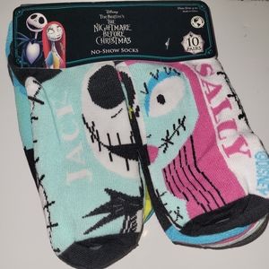 Nightmare before Christmas no show socks 10 pack.